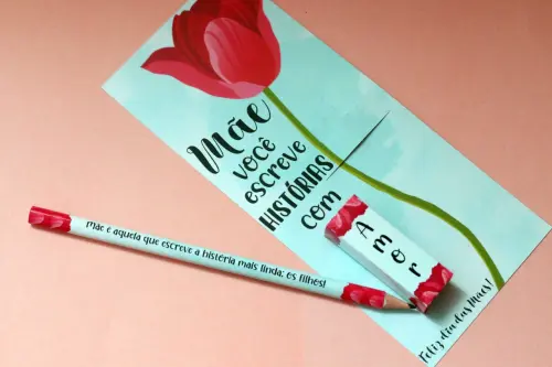 Cartão com balinha e Bis Dia das Mães