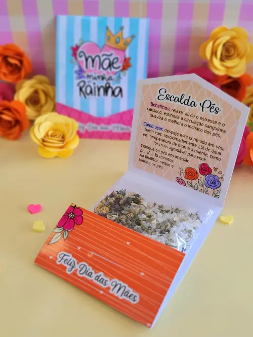 Arquivos de corte Envelope Escalda Pés dia das mães