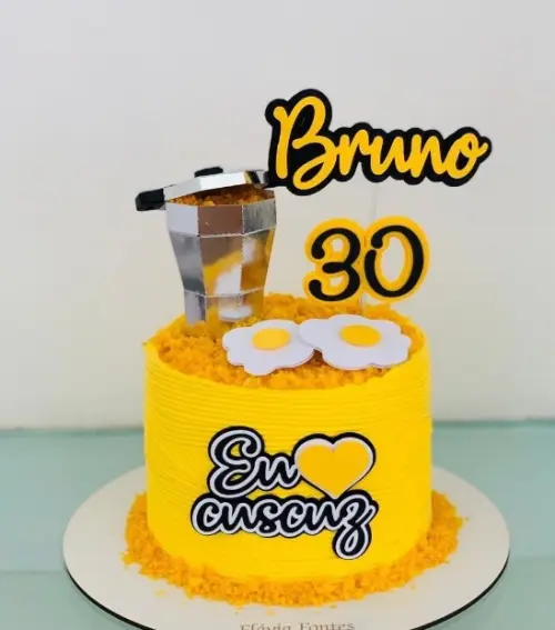 Topo de Bolo eu amo cuscuz