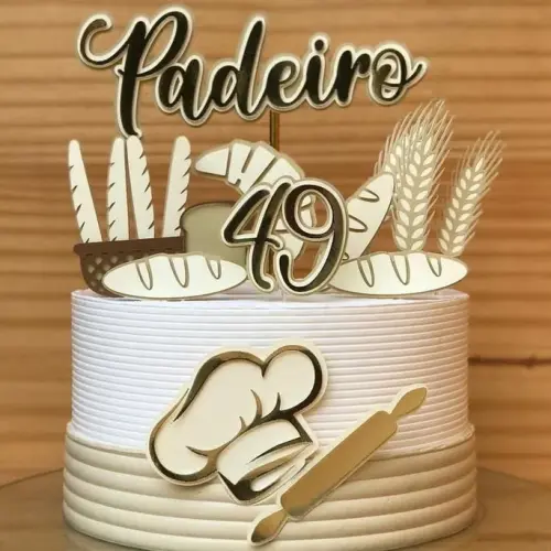 Arquivo de Corte Topo Bolo Padeiro