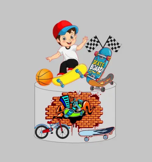 Arquivo de corte topo de bolo Skate