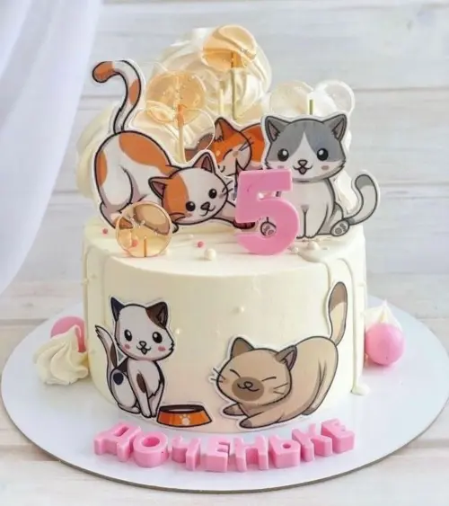 Arquivo de Corte Topo de Bolo Gatos