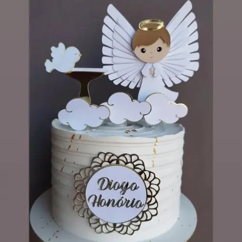 Arquivo de Corte Topo Batizado Anjinho Menino