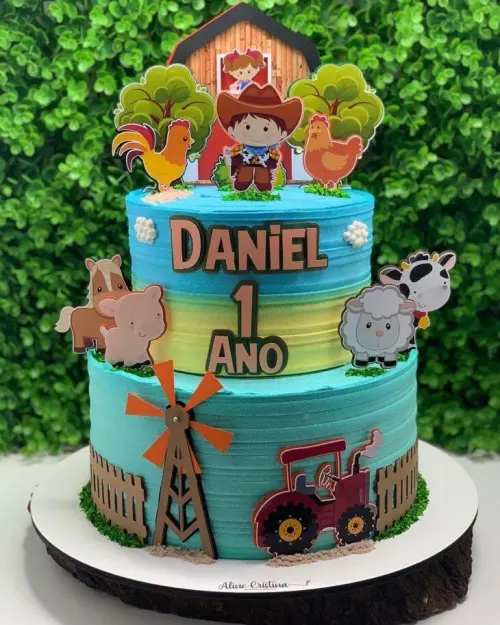 Arquivo de Corte topo fazendinha aquarela menino