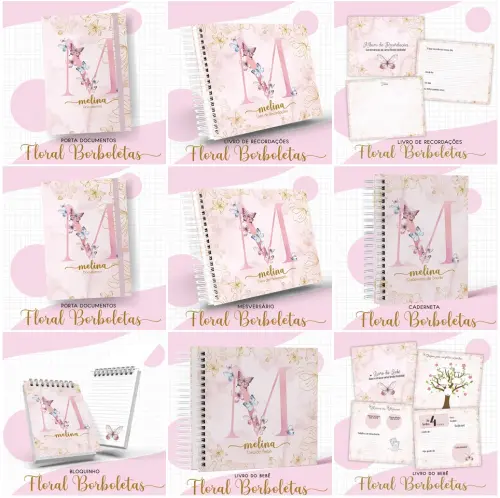 Arquivo digital caderneta da saude alfabeto borboletas