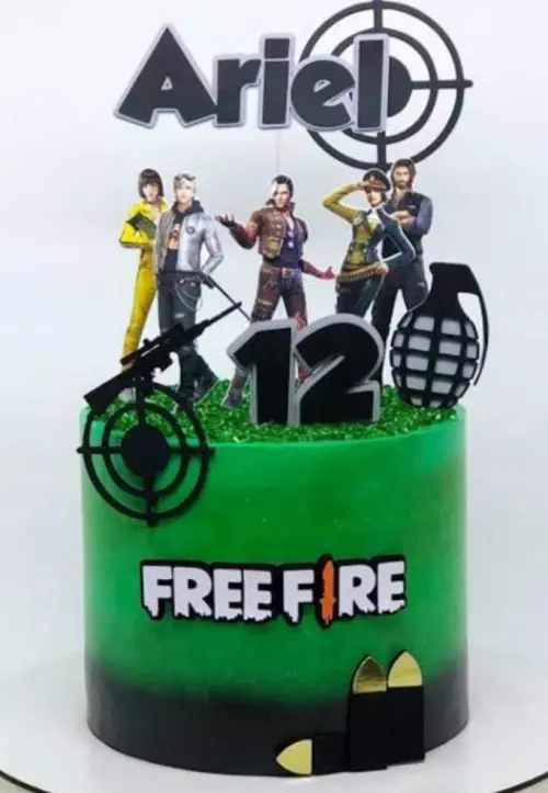 Arquivo de Corte Topo de bolo free fire