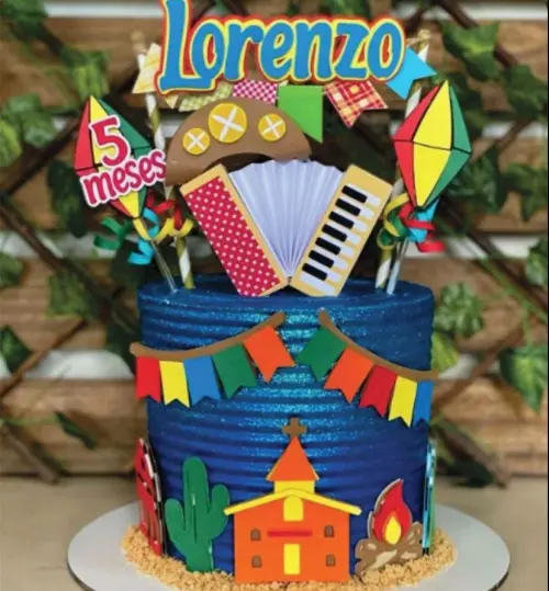 Arquivo de corte topo de bolo fogueira são joão