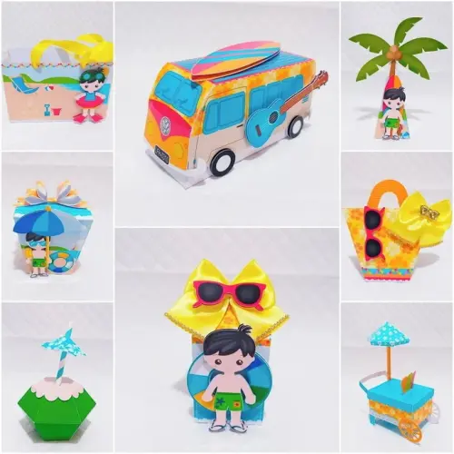 Arquivo de Corte Kit Caixas Praia