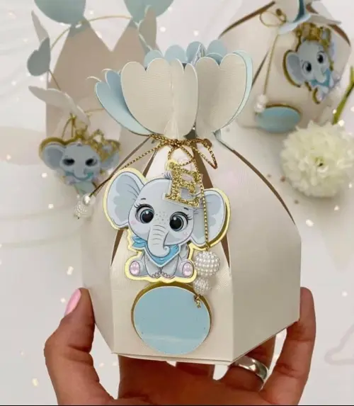 Arquivo de Corte Caixa Coração Elefantinho