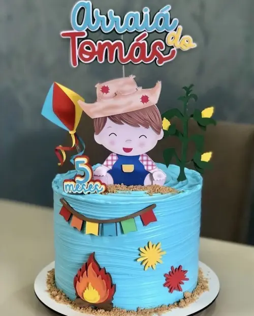 Arquivo de corte topo de bolo arraia menina