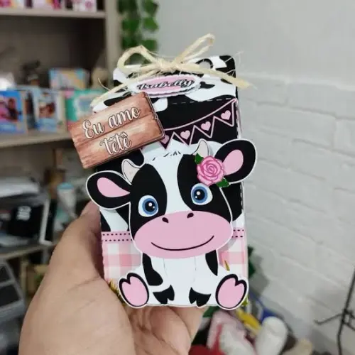 Arquivo de corte caixa milk vaquinha