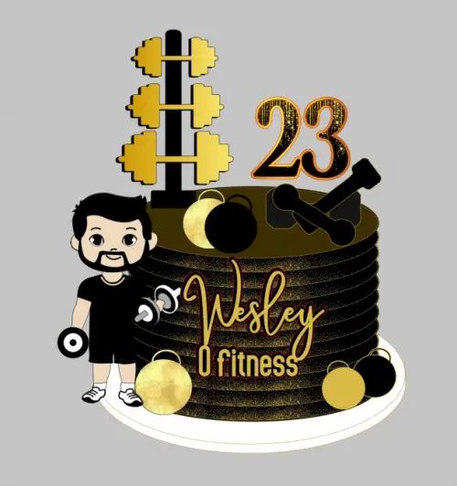 Arquivo de corte Topo de Bolo musculação Fitness