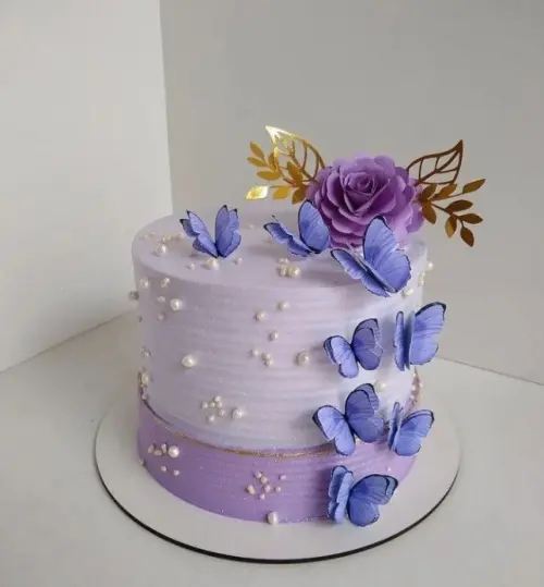 Arquivo de Corte Topo de bolo borboletas lilas