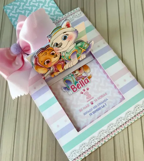 Arquivo de Corte convite aquarela Patrulha Canina menina