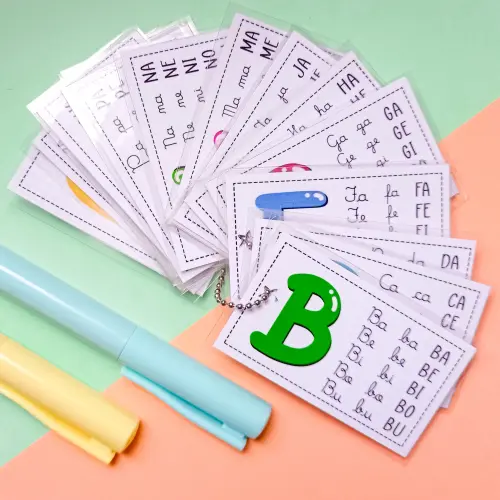 Arquivo de Corte Chaveiro Etiquetas Silabas