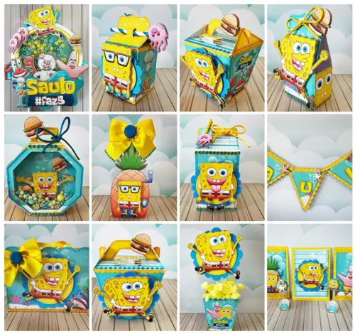 Arquivo de Corte Bob Esponja Studio e pdf