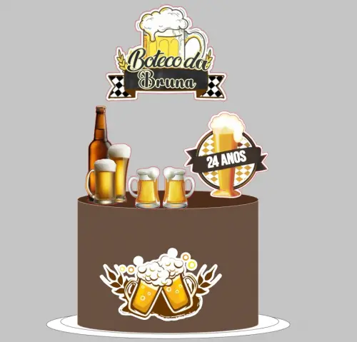 Arquivo de corte Topo de bolo boteco