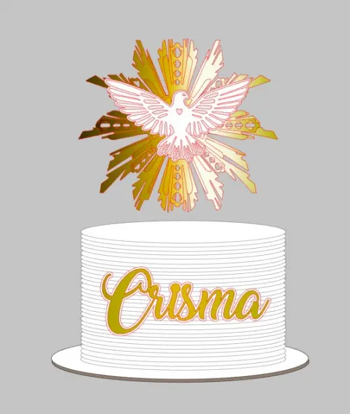 Arquivo de Corte Topo de Bolo crisma