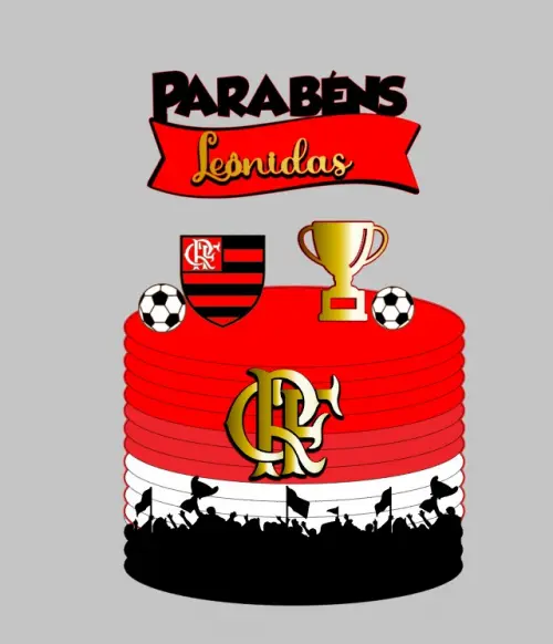 Arquivo de Corte Topo flamengo  parabéns