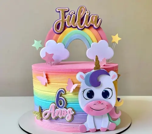 Arquivo de corte topo unicornio em camadas