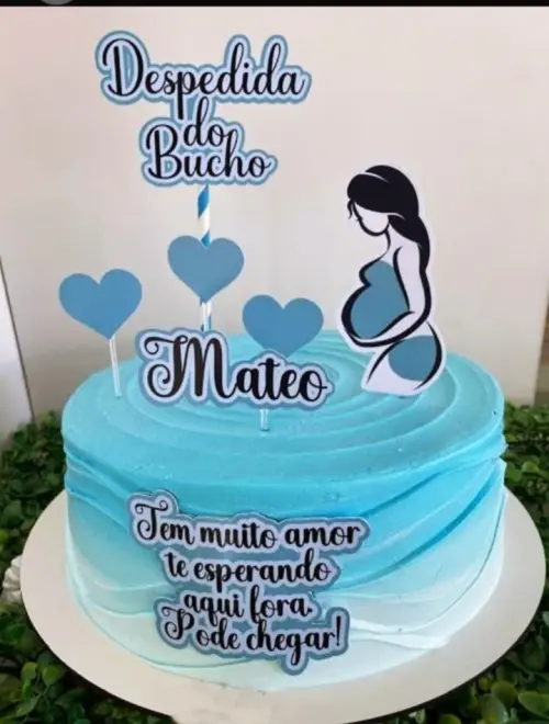 Arquivo de Corte Topo de bolo despedida de gravidez