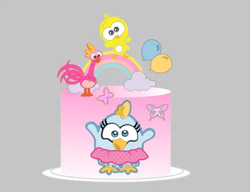 Arquivo de Corte Topo Galinha Pintadinha  em camadas