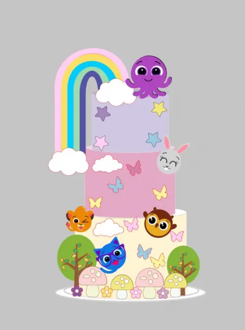 Arquivo de corte topo bolofofos menina