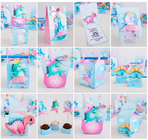 Arquivo digital dinossaros rosa