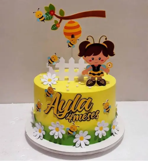 Topo de Bolo abelhinha menina