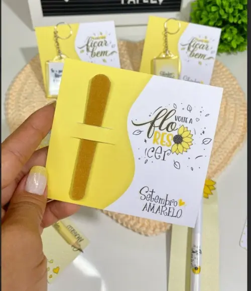 Arquivo de corte cartão lixa setembro amarelo