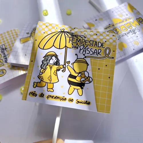 Arquivo de corte cartão balinha setembro amarelo