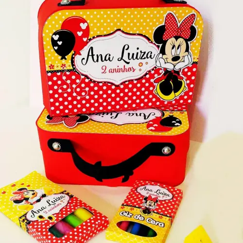 Arquivo de Corte kit maleta minnie