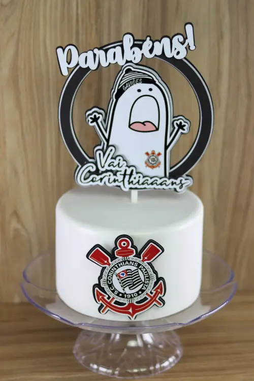 Arquivo de Corte Topo de bolo flork corinthians