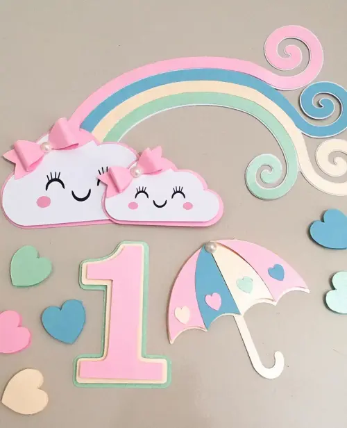 Arquivo de Corte topo chuva de amor arco iris