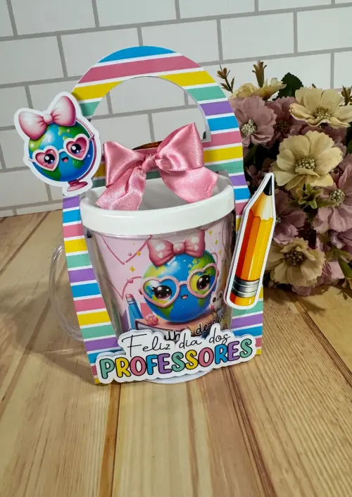 Arquivo de corte caixa para caneca Dia dos Professores