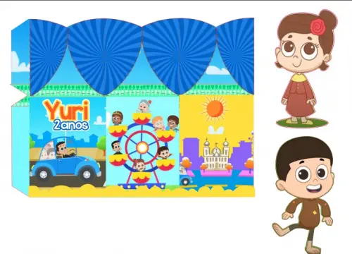 Arquivo de corte centro de mesa turminha do ceu