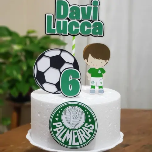 Arquivo de corte topo de bolo palmeiras menino