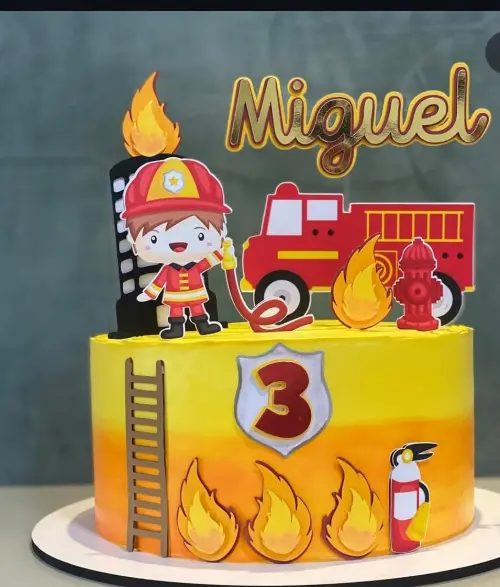 Arquivo de Corte Topo de Bolo bombeiro