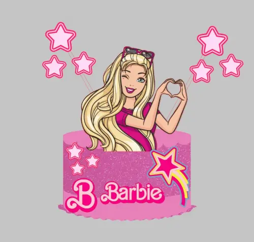 Arquivo corte Topo barbie coração