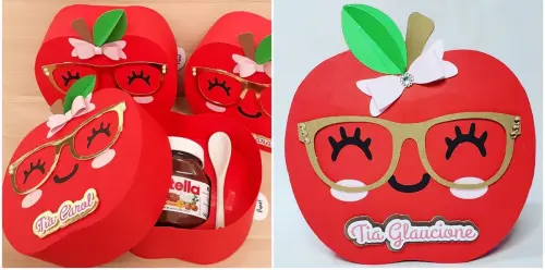 Arquivos de Corte Caixa Maça para nutella Dia dos Professores