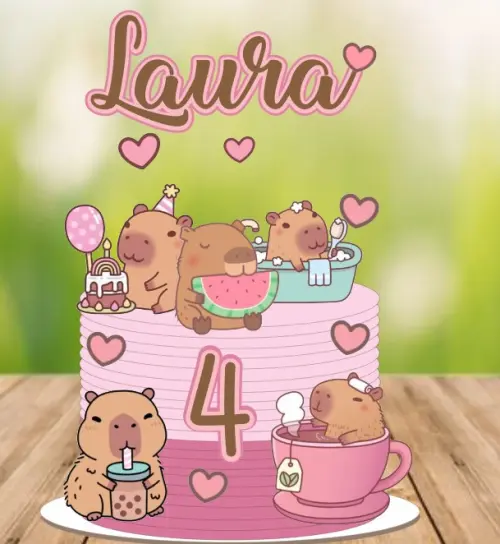 Topo de Bolo Capivara  Studio/PDF