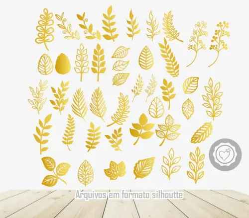 Arquivo de Corte Folhas e Galhos para Silhouette