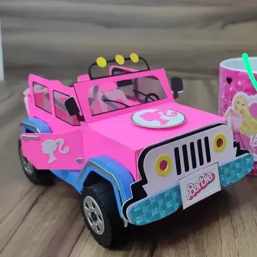 Arquivo de Corte Carrinho Jipe Barbie