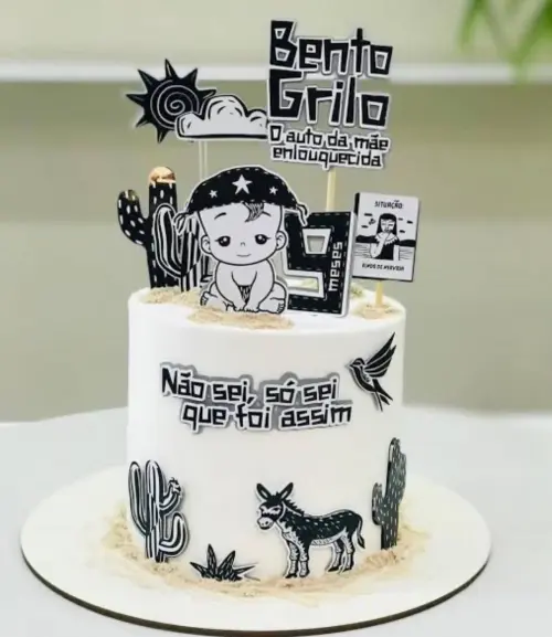 Arquivo de corte topo de bolo cordel baby