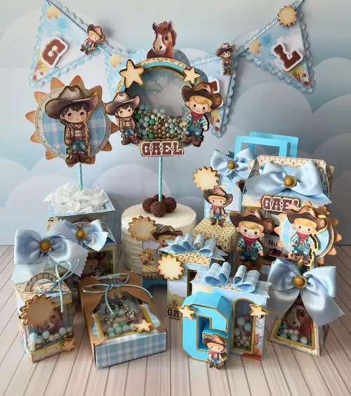 Arquivo de Corte kit cowboy studio e pdf