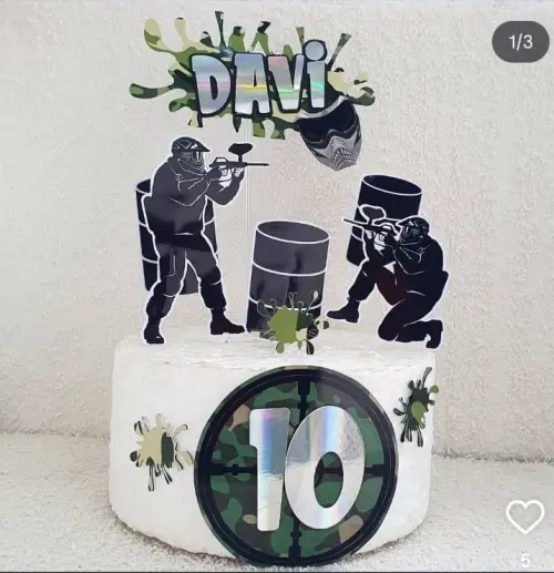 Arquivo de corte topo de bolo paintball