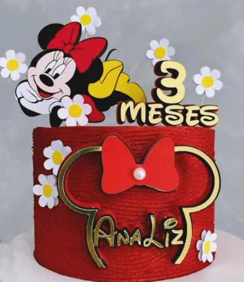 Arquivo de Corte Topo de bolo minnie vermelha