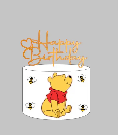 Arquivo topo de bolo ursinho pooh