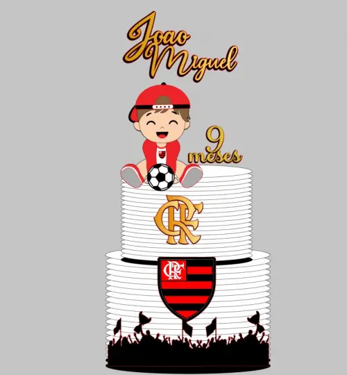 Arquivo de corte topo de bolo flamengo baby