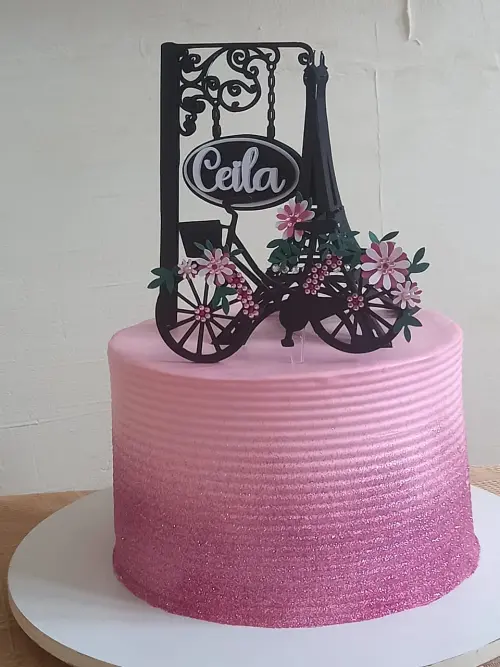 Arquivo de Corte Topo de bolo paris